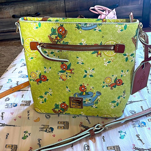 Dooney & Bourke Handbags - Disney Dooney & Bourke Flower Garden Festival 2022 Orange Bird Crossbody Bag